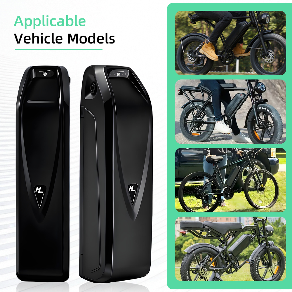 Hailong 48V 15Ah Ebike Battery 13S7P Up to 672Wh Capacity, 1000+ Cycles, Indicator Light 40A BMS for 500W–1800W Electric Bikes, Tricycles, and Mountain Models