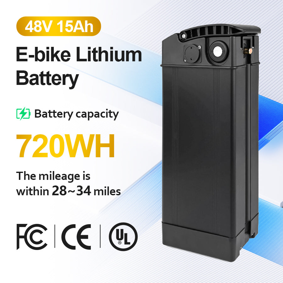 48v 15ah Lithium-ion Electric Bicycle Battery Pack for E-Bike, Inductive Battery Is Tailored for Folding Electric Bicycles And Is Compatible with Different Bike Models. A Specific Charger Is Provided