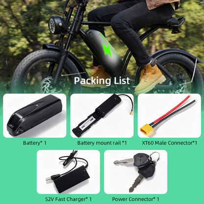 Hailong 48V 15Ah Ebike Battery 13S7P Up to 672Wh Capacity, 1000+ Cycles, Indicator Light 40A BMS for 500W–1800W Electric Bikes, Tricycles, and Mountain Models
