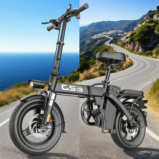 Adult folding electric bike, 250W motor, top speed 15 mph, 48V removable battery, 40-mile range with assist, 14-inch compact folding electric bike, suitable for adult commuting, off-road riding, grocery shopping, park riding, Christmas gift